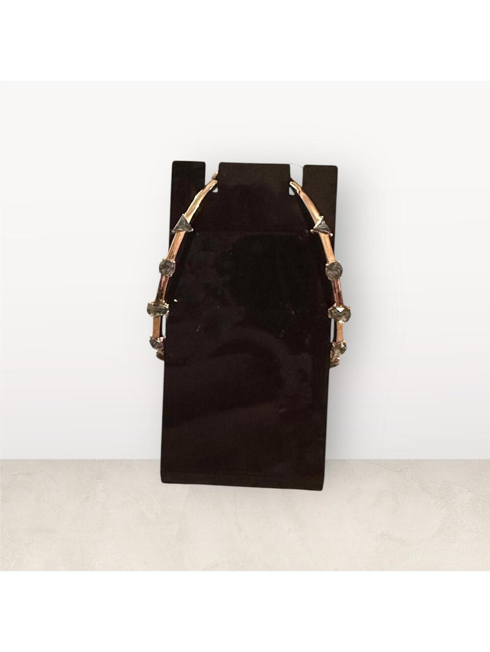 Karl Lagerfeld Elegant Gold-Tone Hoop Earrings with Crystals